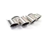 Car End Pipes For Paramela For 970 2014 2015 2016 Rectangular Exhaust Upgrade Quad Out Black Muffler Tip Tail Pipe Exhaust Pipe Cap(Matte Silver)