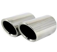 Car End Pipes For VW For PASSAT 2Pcs/Set 7.6cm/2.99in Stainless Steel Car Exhaust Muffler Tip Pipes Covers Tail Pipe Exhaust Pipe Cap(Silver-7.6cm)