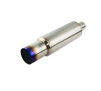 Car End Pipes High Flow Auto Rear Muffler 3.5'' Outlet 3/2.5" Inlet Exhaust Pipe Universal Muffler Straight pipe Car tailpipe(L1YZ455b-HP)