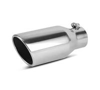 Car End Pipes Inlet 63mm 2.5" Outlet 101mm 4" Car Exhaust Tail Pipes Muffler Tip Tail End Muffler Pipe Universal Stainless Steel Exhaust Tailpipe