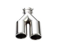 Car End Pipes Left/Right Exhaust Tips Interface 2.5" Car Dual Muffler Tip Tail Pipe Stainless Steel 70mm Rolled Outlet Tail End Pipe(Left)