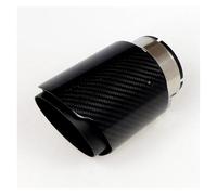 Car End Pipes Matt Black Pipe Carbon Fibre Stainless Steel Universal Exhaust Pipe Muffler Pipe Tail Pipe Exhaust Pipe Cap(57-89MM)