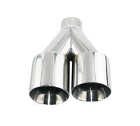 Car End Pipes Muffler Tailpipe Auto Accessory Universal Modify Exhaust Y Pipe Tip 2.5 Inch To 4 Inch Stainless Steel Muffler Tail Pipe(EM20111e-R)