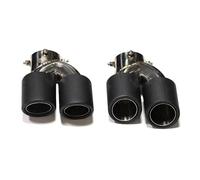 Car End Pipes Quad Car Exhaust Pipe Carbon Fiber Tip For BMW For G20 G21 For M340i 2019 2020 2021+ Muffler Tailpipe System Tail Tube(Black J)