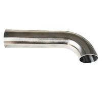 Car End Pipes Stainless Steel 304 OD Elbow 90 Degree Welding Elbow Pipe Connection Fittings Long 100mm 19/25/32/38/51/76mm Tail Pipe Exhaust Pipe Cap(63mm x 2mm)