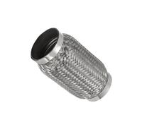 Car End Pipes Stainless Steel Car Flexible Exhaust Tube Telescopic Connection Braid Bellows Muffler Welded Pipe Connector 45-100mm Tail End Pipe(70x76x255mm)