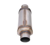 Car End Pipes Stainless Steel Car Resonator Exhaust Pipe Muffler Siencers 76mm Universal Tail Tube Spiral Air Flow
