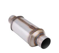Car End Pipes Stainless Steel Car Resonator Exhaust Pipe Muffler Siencers 76mm Universal Tail Tube Spiral Air Flow