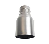 Car End Pipes Stainless Steel Silvery Brushed Single Tube Car Exhaust Nozzle 2.5 Inches 4(57-76MM)
