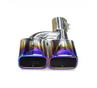 Car End Pipes Stainless Steel Square Mouth Tailpipe Decoration For Exhaust Pipe Modification Car Exhaust End Pipe(B)
