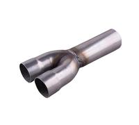Car End Pipes Universal 2-1 EHhaust Merge Collector Adapter Y Inlet Outlet Pipe Tube Flange Header Single 1.75''OD Dual 1.5''ID Car Exhaust Pipe