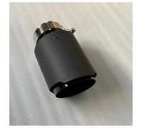 Car End Pipes Universal Car Exhaust Tips Black Stainless Steel Pipe Matte Carbon Fiber Tail End Muffler Tailpipe 1Piece Rear Muffler Tip Tail(63mm in-114mm out)