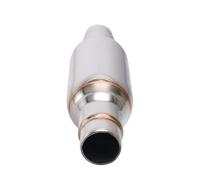 Car End Pipes Universal Car Resonator Exhaust Pipe Muffler Spiral Stainless Steel 2.5" Inlet(Type 1)