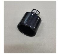 Car End Pipes Universal Car Slanted Carbon Black Exhaust Tips Muffler Exhaust Tip Carbon Muffler Pipes Tailpipe Trims Rear Muffler Tip Tail(54MM IN 105MM OUT)