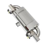 Car End Pipes Universal Silencer 51 60 63 70 76mm Exhaust Muffler With Electronic Valve Center In Dual Out T Style Performance Valved Tailpipe(51mm inlet outlet)