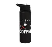 Car Engine Gauge Driver Out of Coffee Fuel Caffeinated Stainless Steel Insulated Water Bottle