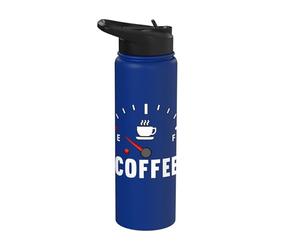 Car Engine Gauge Driver Out of Coffee Fuel Caffeinated Stainless Steel Insulated Water Bottle