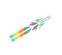 Car Engine Hood Stripe Sticker Creative Arrow Style Vinyl Decals(Colorful Laser)