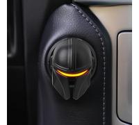 Car Engine Ignition Button Case Cover, MOTONG Metal Engine Start Stop Button Decoration Ring, Anti Scratch Gneral Motors Push Start Button Cover for Car Boat Motor(Mando Black)