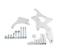 Car Engine Mounts Engine Bracket Alternator Power Steering Pump Swap Conversion for LS Car Accessories Engine Mounting(Silver)