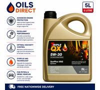 Car Engine Oil 5L 5 Litre 5W30 Fully Synthetic Triple QX TQX 521776091 SynPlus