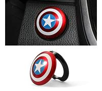 Car Engine Start Button Cover ABS General Motors Ignition Switch Trim Cover Captain America Auto Start Ring