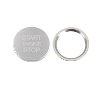 Car Engine Start Stop Button Rings With Cover Cap Ignition Stickers