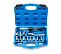 Car Engine Timing Tool Set Compatible With Benz For CRD 17pcs Car Injector Cleaning Kit Nozzle Reamer Nozzle Holder Cleaner Repair Tool Set Repair Parts
