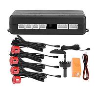 Car English Voice Broadcast Reverse Backup Parking Detector System With 4 Radar Sensor Red Car Parking Sensor Red Pdc Parking Senso