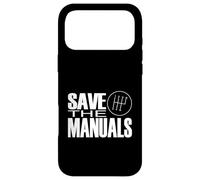 Car Enthusiast, Gearhead and Racing Fan, Save The Manuals Case for iPhone 17 Pro Max