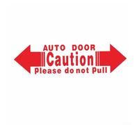 Car Entry Safety Sticker - 'Caution Do Not Pull' Message on Waterproof PET for Automatic Door Identification (Red)