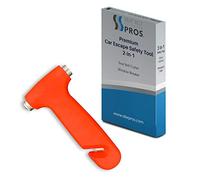 Car Escape Window Hammer & Seat Belt Cutter Tool (Orange Premium, 1)