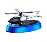 Car essential oil diffuser with solar energy operation, airplane shaped aromatherapy ornament designed for vehicle interiors and cup holders (Blue)