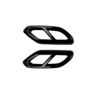 Car Exhaust Cover Trim Muffler Quad Tip Air Outlet Vent Frame For Mercedes For Benz GLC Class X254 2023-UP GLC260 GLC300 AMG(Black)