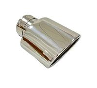 Car Exhaust End Pipe Exhaust Pipe Stainless Steel Silvery Tailpipe Modification Export Personalized Oval Thick 80mm Wide 120mm Muffler(51mm-120mm)
