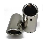 Car Exhaust End Pipe For VW For Golf 6 7 Mk7 For Polo 6r For Bora For Jetta Mk6 For Scirocco Carbon Car Exhaust Tip Muffler Pipe Cover(Silver)