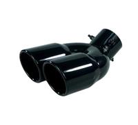 Car Exhaust End Pipe Universal 63mm Car Inlet Double-Barrel Rear Exhaust Tip Tail Pipe Muffler Black Titanium Outlet Accessories Tail Throat(Black W)