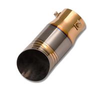 Car Exhaust End Universal Car Exhaust Muffler High Performance Stainless Steel Straight Through(Black g)