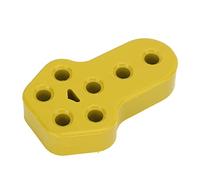 Car Exhaust Hanger Bushing High Density Rubber Muffler Insulator Mount Bracket for Exhaust Pipe Chassis Hanger 12mm Dia 7 Holes (Yellow)