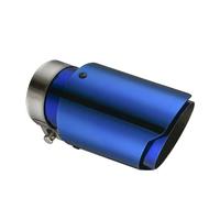 Car Exhaust Muffler 1 Piece Car Stainless Steel Muffler Tip Exhaust System Universal Straight Blue Decoration Exhaust Pipe Mufflers(54mm-101mm)