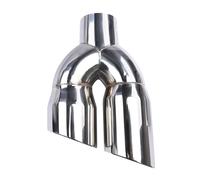 Car Exhaust Muffler 1Piece Car Universal Stainless Steel Y-Shaped Muffler Tip Double Exit Exhaust Pipe Car Decoration Accessory(63mm-76mm)