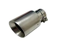 Car Exhaust Muffler Pipe 1piece Exhaust Pipe Stainless Steel Frosted Silver Tail Throat Horn Outlet Large Diameter 89mm 101mm 114mm Size CARS Attachment Tailpipe(63mm-89mm)