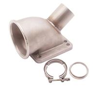Car Exhaust Muffler Pipe 90 Degree For T3/T4 Turbo Elbow Adapter Flange With Clamp WG Tube 2.5" 63mm V Band Tailpipe