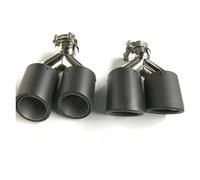 Car Exhaust Muffler Pipe A Pair Left And Right Y Style Dual Carbon Fiber Stainless Steel Universal Auto Exhaust Tip Double Muffler Tip Tailpipe(ID 73mm-OD 89mm)