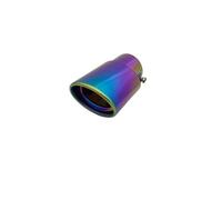 Car Exhaust Muffler Tip Round Stainless Steel Car Modified Tail Rear Chrome Round Exhaust Pipe Tail Muffler Tip Pipe(A153 Full Colorful)