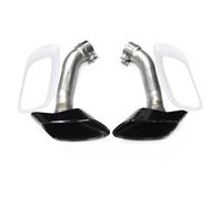 Car Exhaust Pipe 1 Pair Square Tailpipes For BMW X6 E71 2009-2013 V8 Engine Styling Exhaust Tailpipe Nozzle Muffler(Black B)