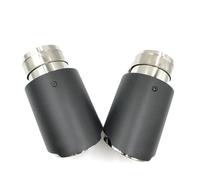 Car Exhaust Pipe 1 Piece Universal Matte Carbon Car Exhaust System Muffler Tip Tail Pipes Sandblasting Stainless Steel Trim(ID 67mm-OD 76mm)