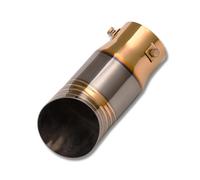 Car Exhaust Pipe 1Pc Universal Car Exhaust Muffler Performance Stainless Steel Straight Through Enhance Sound And Style Exhaust Tips(Black gold 63mm)