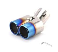 Car Exhaust Pipe 1pcs For Kia For Rio 2012 2013 2014 2015 For Soul For Forte Accessories Car Twins Rear Exhaust Tip Muffler Tail Pipe Throat Modification(2)