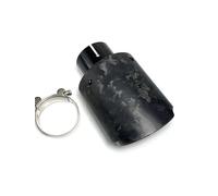 Car Exhaust Pipe 1PCS Matte Forge Carbon Fiber Muffler Pipe Car Exhaust Tip Black Stainless Steel Exhaust Tip Automobile Exhaust Tailpipe(57 IN-101MM OUT)